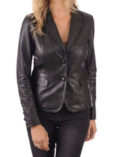 Women Genuine Leather Blazer Coat WB 37 SkinOutfit